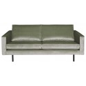 2,5-personers sofa i velour B190 cm - Oliven