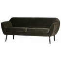 2,5-personers sofa B187 cm - Varm grøn velour
