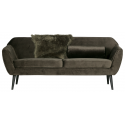2,5-personers sofa B187 cm - Varm grøn velour