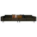 4-personers sofa i velour 280 cm - Varm grøn