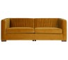 Moderne sofa i velour 215 cm - Sennepsgul