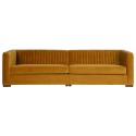 Moderne sofa i velour 215 cm - Sennepsgul