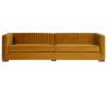 Moderne sofa i velour 275 cm - Sennepsgul