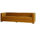 Moderne sofa i velour 215 cm - Sennepsgul