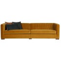 Moderne sofa i velour 215 cm - Sennepsgul