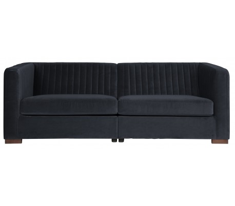 Moderne sofa i velour 215 cm - Varm grøn