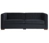 Moderne sofa i velour 215 cm - Varm navyblå