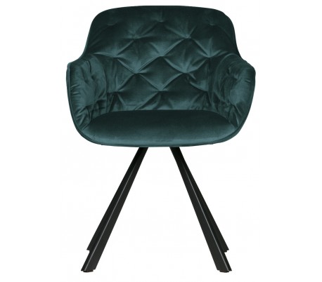 Spisebordsstol i velour H80,5 x B59,5 x D59 cm - Ocean