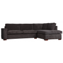 Moderne hjørnesofa med chaiselong 283 x 197 cm - Grågrøn