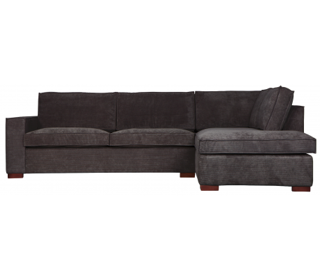 Moderne hjørnesofa med chaiselong 283 x 197 cm - Grågrøn