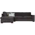 Moderne hjørnesofa med chaiselong 283 x 197 cm - Mørkegrå