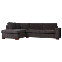 Moderne hjørnesofa med chaiselong 283 x 197 cm - Mørkegrå