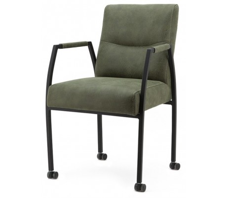 2 x Spisebordsstole i tekstil og metal H89 x B54 x D66 cm - Antracit