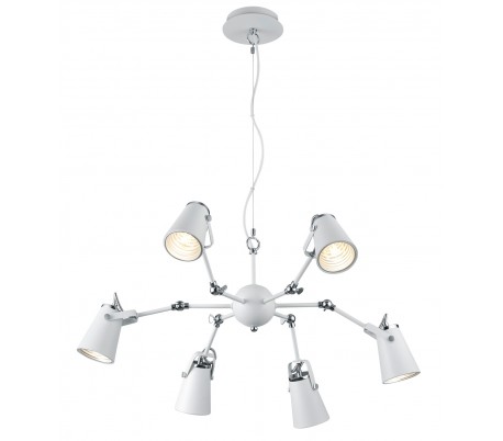 Fleksibel lysekrone med justerbare arme H150 cm x Ø80 - Sort