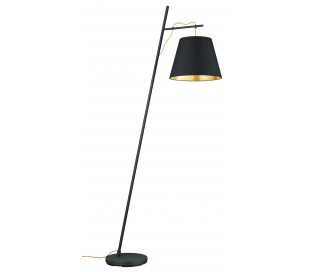 Gulvlampe med tekstilskærm H180 cm - Hvid/Sølv