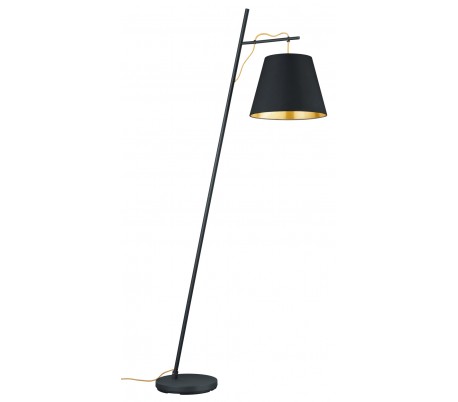 Gulvlampe med tekstilskærm H180 cm - Hvid/Sølv