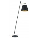 Gulvlampe med tekstilskærm H180 cm - Hvid/Sølv