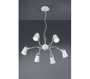 Fleksibel lysekrone med justerbare arme H150 cm x Ø80 - Sort 2