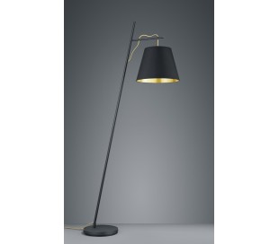 Gulvlampe med tekstilskærm H180 cm - Hvid/Sølv 2