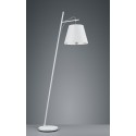 Gulvlampe med tekstilskærm H180 cm - Hvid/Sølv