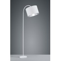 Gulvlampe med tekstilskærm H155 cm - Hvid/Sølv