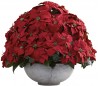 Luksus poinsettia i potte H75 cm x Ø85 cm - Rød