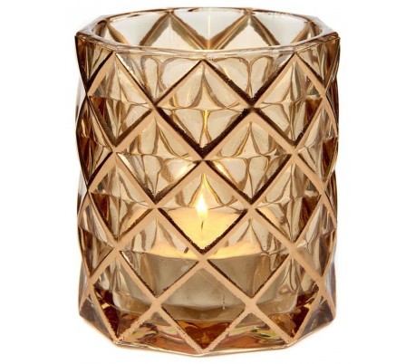 Julegave ophæng i glas H9 cm assorteret