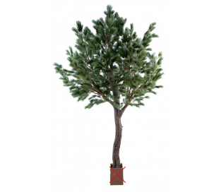 Stort kunstigt fyrretræ H260 cm