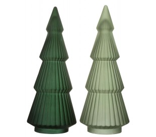 Juletræ i glas H40 x Ø18 cm - Assorteret grøn