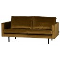 2,5-personers sofa i velour B190 cm - Oliven