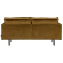 2,5-personers sofa i velour B190 cm - Oliven