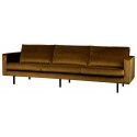 3-personers sofa i velour B277 cm - Oliven