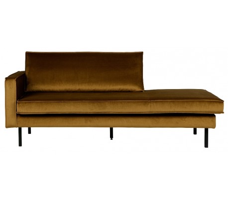 Daybed sofa i velour B206 cm - Oliven