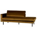 Daybed sofa i velour B206 cm - Oliven