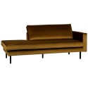 Daybed sofa i velour B206 cm - Oliven