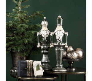 Juletræ i polyresin H70 cm - Champagne glitter 2