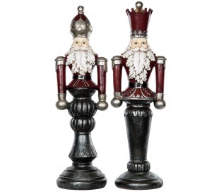 Nøddeknækker soldat i polyresin assorteret H65 cm - Antik grøn