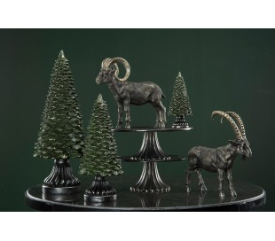 Juletræ i polyresin H23,5 cm - Antik grøn 2