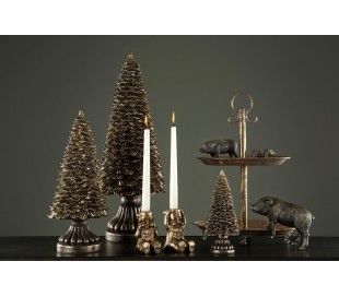 Juletræ i polyresin H23,5 cm - Antik grøn 2