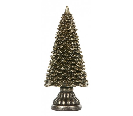 Juletræ i polyresin H23,5 cm - Antik grøn