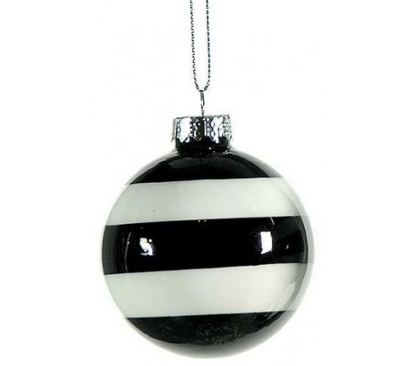 Julekugle i glas Ø8 cm - Mat rød