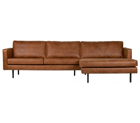 3-personers sofa i ægte læder B277 cm - Vintage cognac