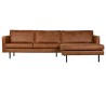 Rodeo Sofa med højrevendt chaiselong i læder B300 cm - Vintage cognac