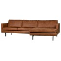 3-personers sofa i ægte læder B277 cm - Vintage cognac