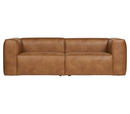 Moderne hjørnesofa i læder 305 x 175 cm - Cognac