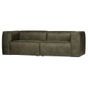 Moderne 3,5 personers sofa i læder 246 x 96 cm - Cognac