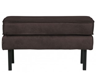 Skammel i kunstlæder 84 x 54 cm - Elefantgrå