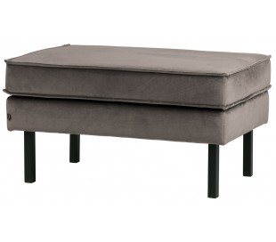 Skammel i læder 84 x 54 cm - Vintage armygrøn 2