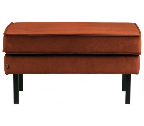 Skammel i velour 84 x 54 cm - Taupe