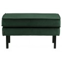 Skammel i velour 84 x 54 cm - Varm grøn